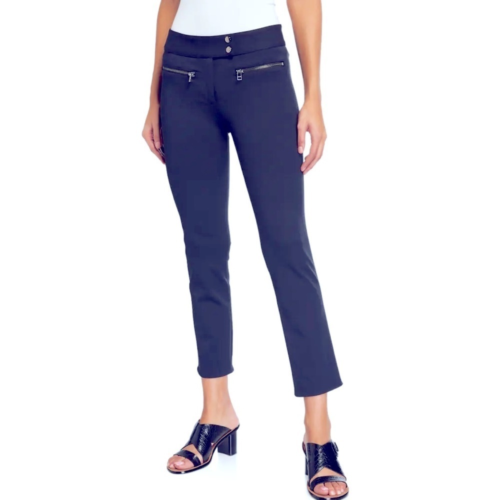 Veronica Beard Navy Metro Cropped Kick Flare Pants Size 4